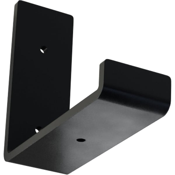 Ekena Millwork 2"W x 6"D x 5 1/2"H Steel Hanging Shelf Bracket, Powder Coated Black BKTM02X06X05HSPBL - main